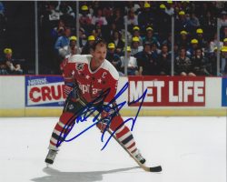 Autographed ROD LANGWAY 8X10 Washington Capitals photo