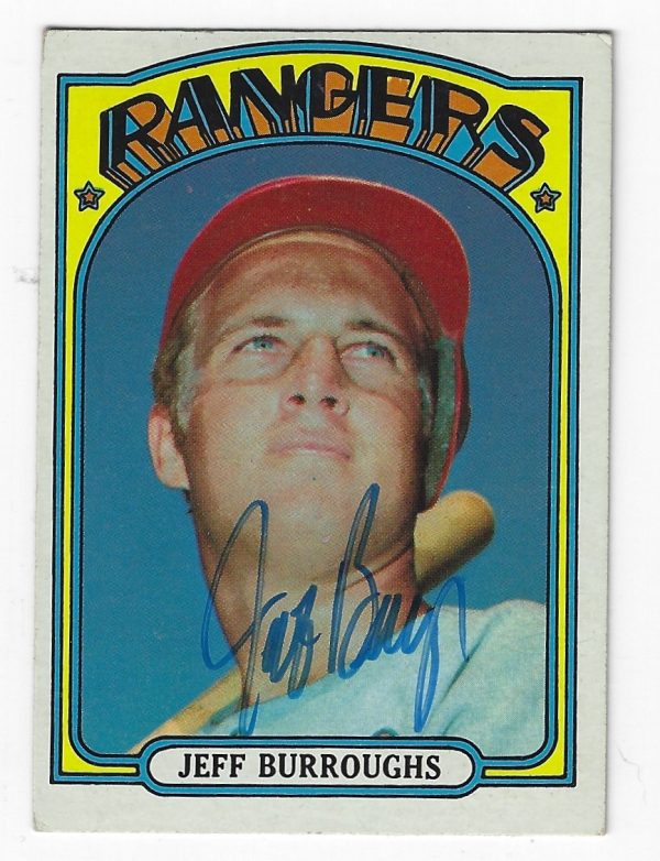 Autographed JEFF BURROUGHS 1972 Topps Card