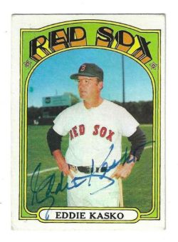 Autographed EDDIE KASKO Boston Red Sox 1972 Topps Card