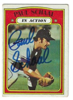 Autographed PAUL SCHAAL Kansas City Royals 1972 Topps Card