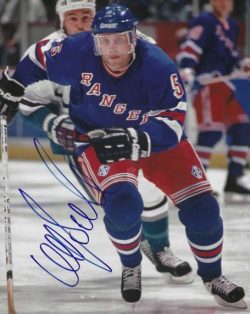 Autographed  ULF SAMUELSSON 8X10 New York Rangers Photo