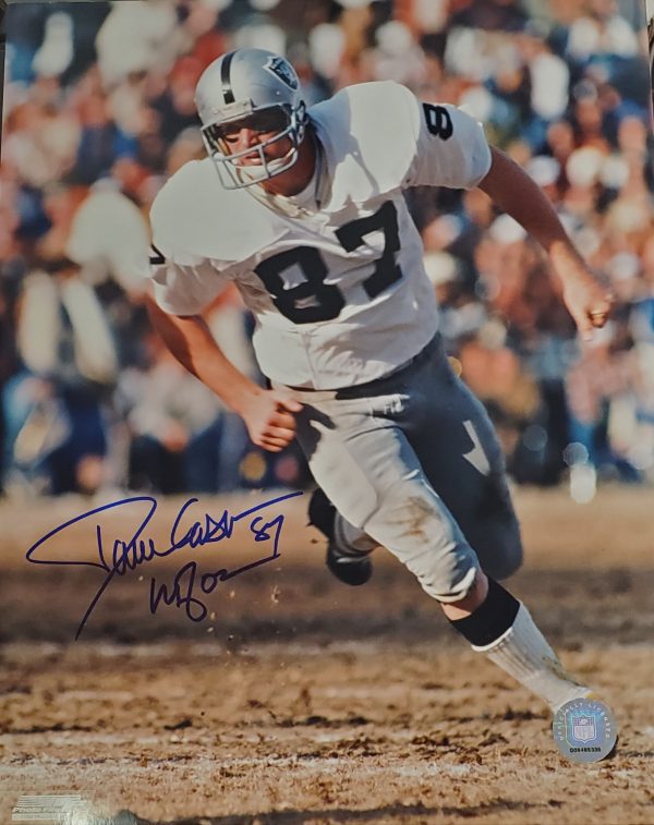 Autographed DAVE CASPER 11X14 Oakland Raiders photo
