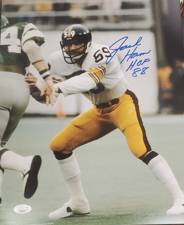Autographed Jack Ham Pittsburgh Steelers  11x14 photo with JSA COA