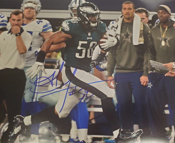 Autographed JORDAN HICKS 11x14 Philadelphia Eagles Photo