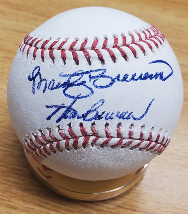 Autographed Marty and Thom Brennaman Rawlings Official Major League Baseball with COA