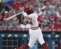 AUTOGRAPHED ARISTIDES AQUINO 8x10 Cincinnati Reds Photo