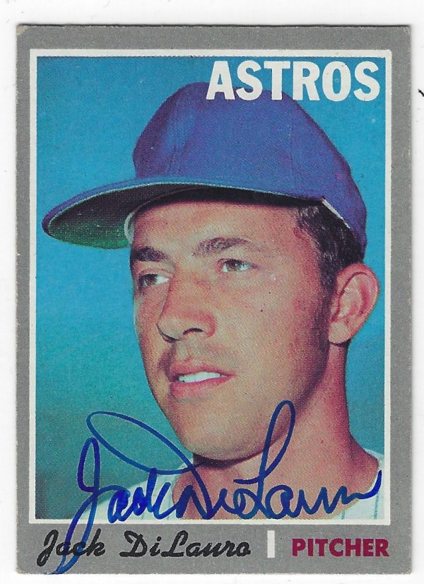 Autographed JACK DILAURO Houston Astros 1970 Topps Card
