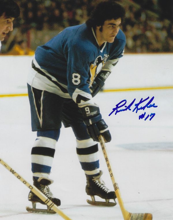 Autographed RICK KEHOE 8X10 Pittsburgh Penguins Photo