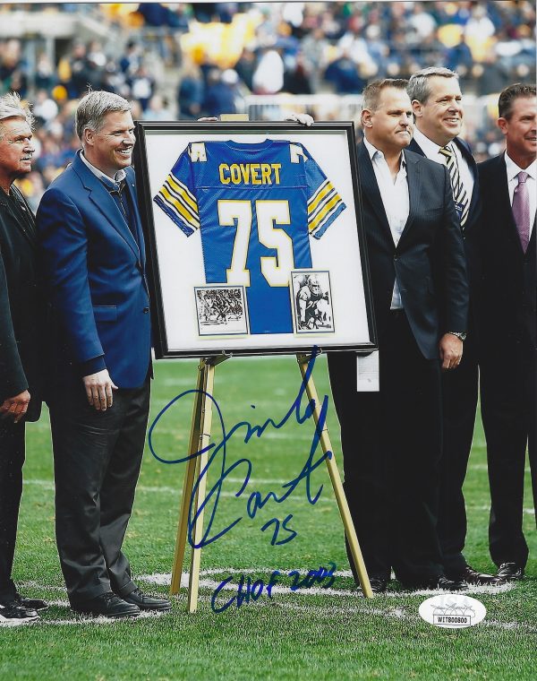 Autographed JIMBO COVERT "CHOF 03" 8X10 Pitt Panthers Photo JSA COA
