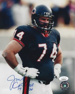 Autographed JIMBO COVERT "HOF 20" 8X10 Chicago Bears Photo JSA COA