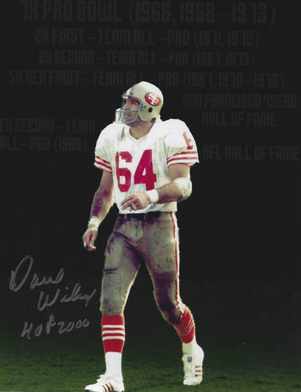 Autographed DAVE WILCOX 8X10 San Francisco 49'ers Photo
