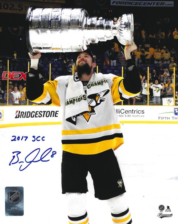 Autographed BRIAN DUMOULIN "2017" SCC 8x10 Pittsburgh Penguins Photo