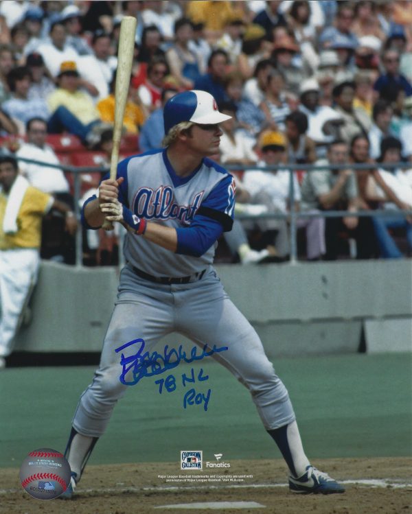 AUTOGRAPHED BOB HORNER "78 NL ROY" 8X10 Atlanta Braves photo