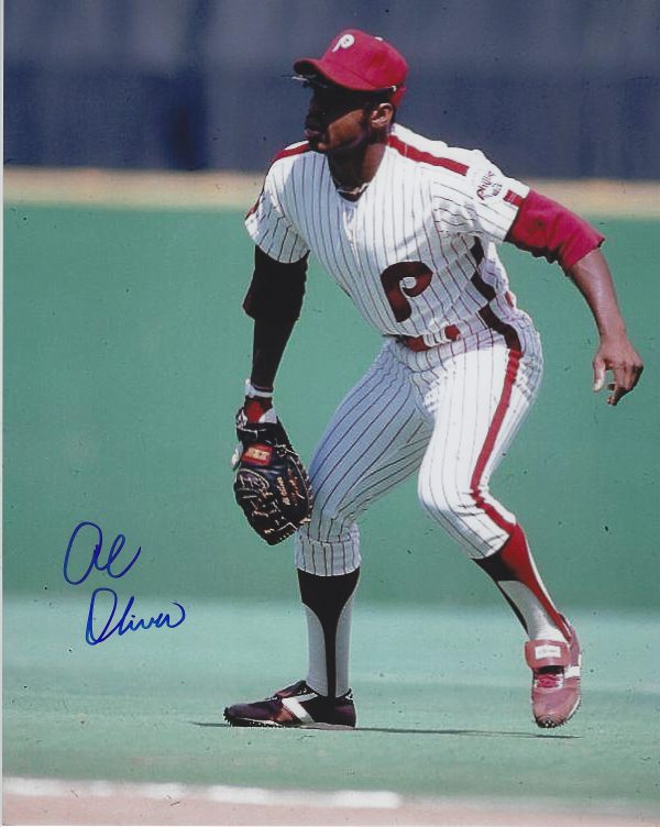 AUTOGRAPHED AL OLIVER 8x10 Philadelphia Phillies Photo