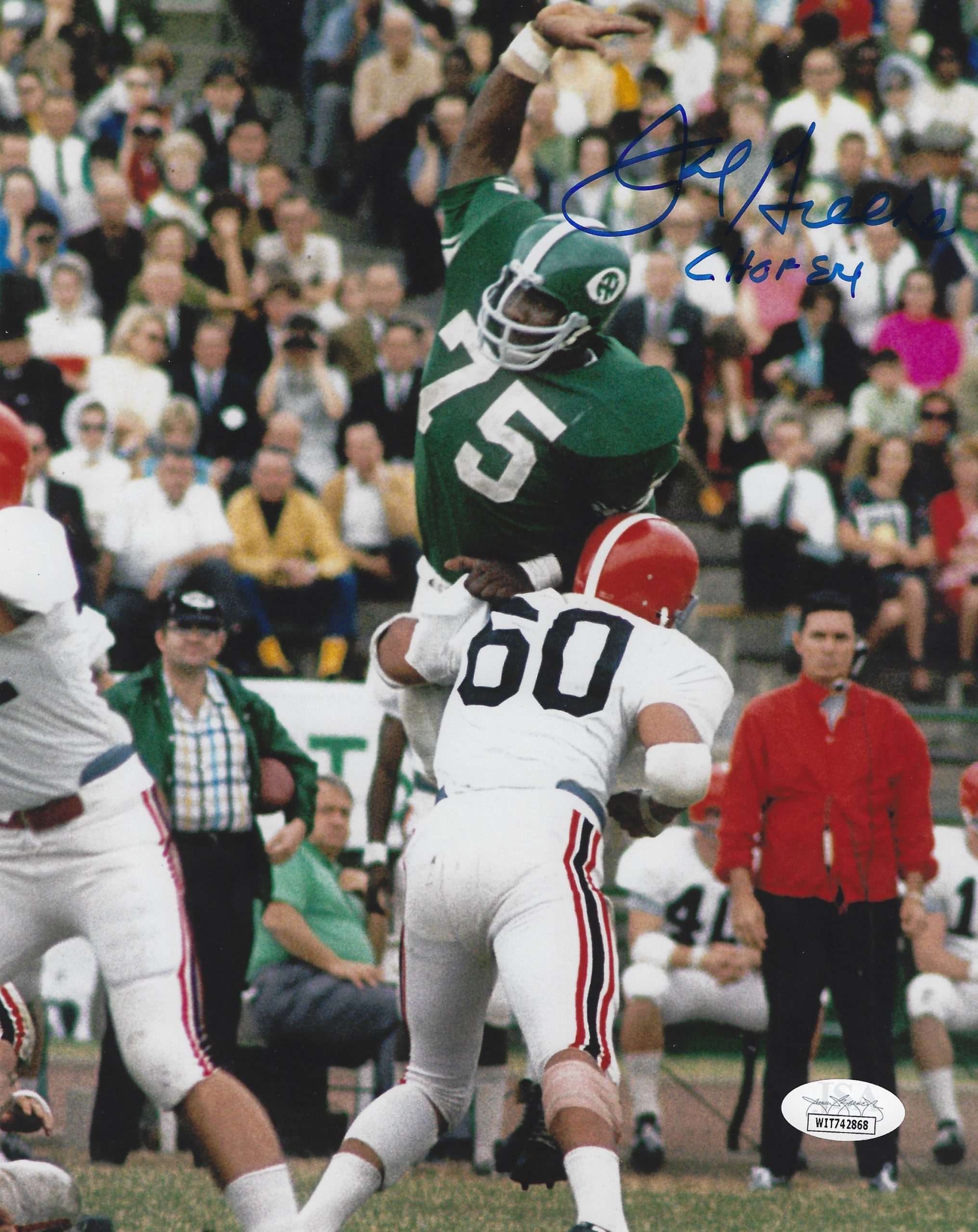 Autographed JOE GREENE 8X10 North Texas St. Photo JSA - Main Line Autographs