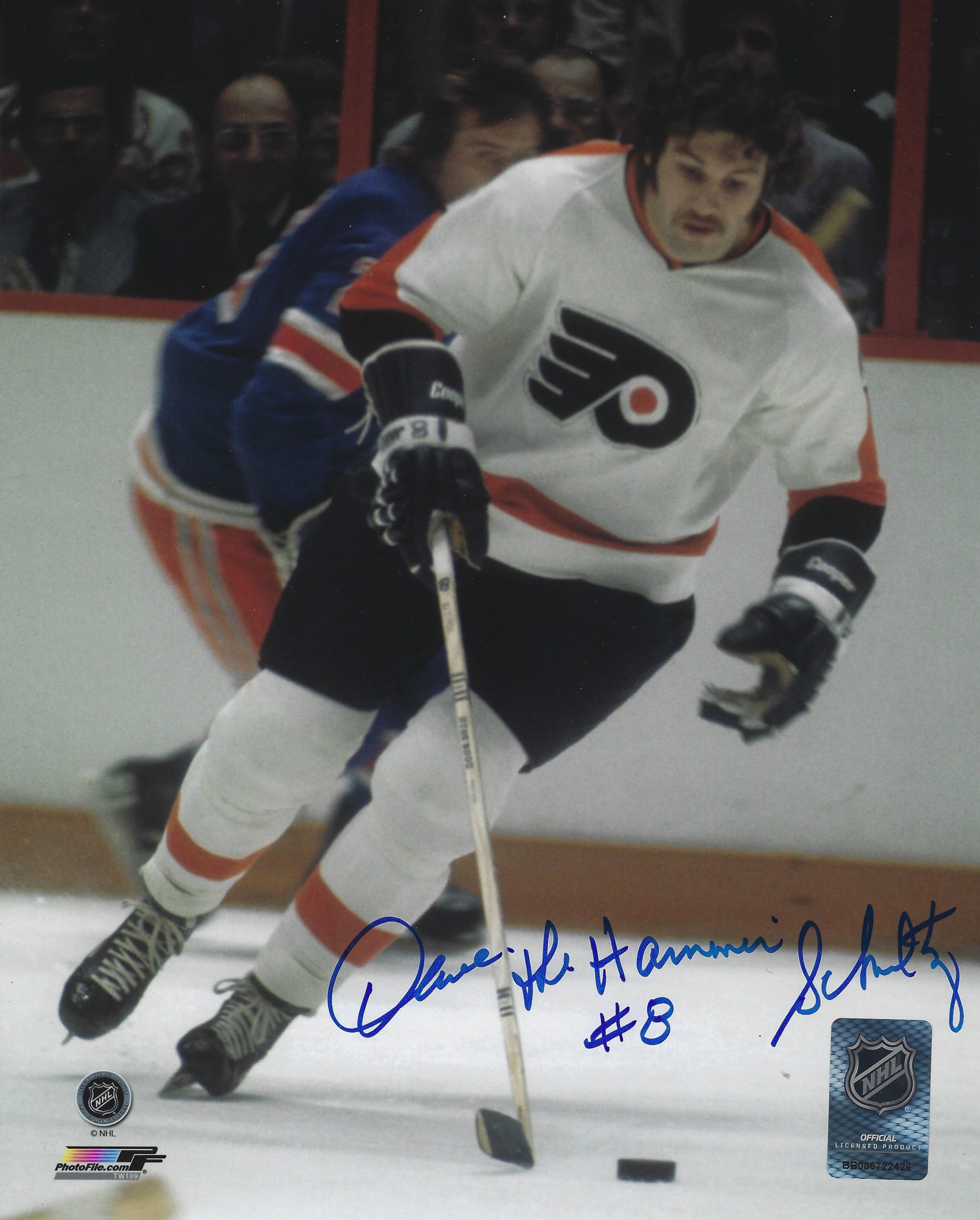 Autographed DAVE SCHULTZ 8x10 Philadelphia Flyers Photo