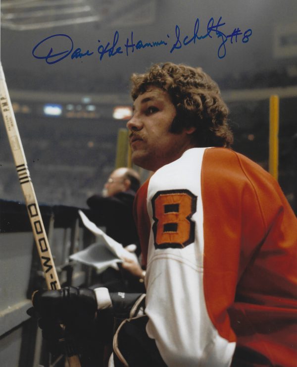 Autographed DAVE SCHULTZ 8x10 Philadelphia Flyers Photo