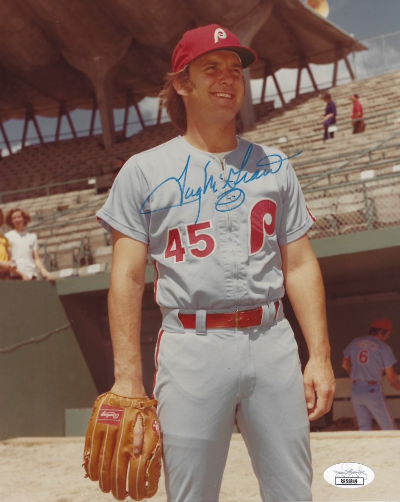 AUTOGRAPHED TUG MCGRAW 8X10 Philadelphia Phillies Photo JSA Main Line