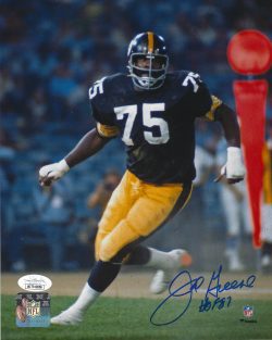 Autographed JOE GREENE 8X10 Pittsburgh Steelers Photo JSA