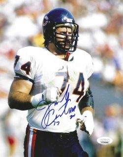 Autographed JIMBO COVERT "HOF 20" 8X10 Chicago Bears Photo JSA COA