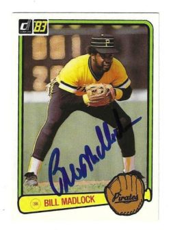 Autographed BILL MADLOCK Pittsburgh Pirates 1983 Donruss Card
