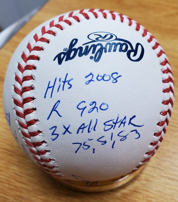 Autographed BILL MADLOCK "Maddog" Stat Ball Official Major League Baseball - Image 3