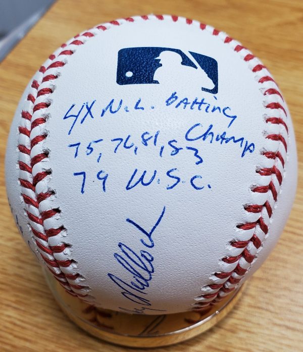 Autographed BILL MADLOCK "Maddog" Stat Ball Official Major League Baseball - Image 4