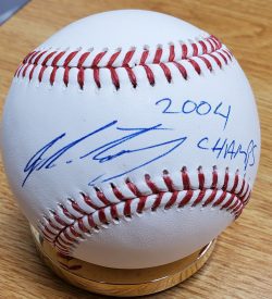 Autographed JULIAN TAVAREZ 2004 Champs Official Major League Baseball