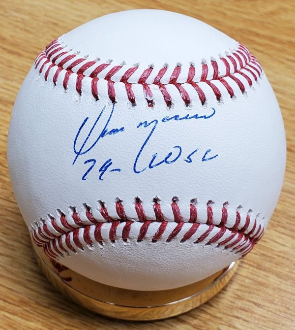 Autographed OMAR MORENO 79 WSC  Official Major League Baseball