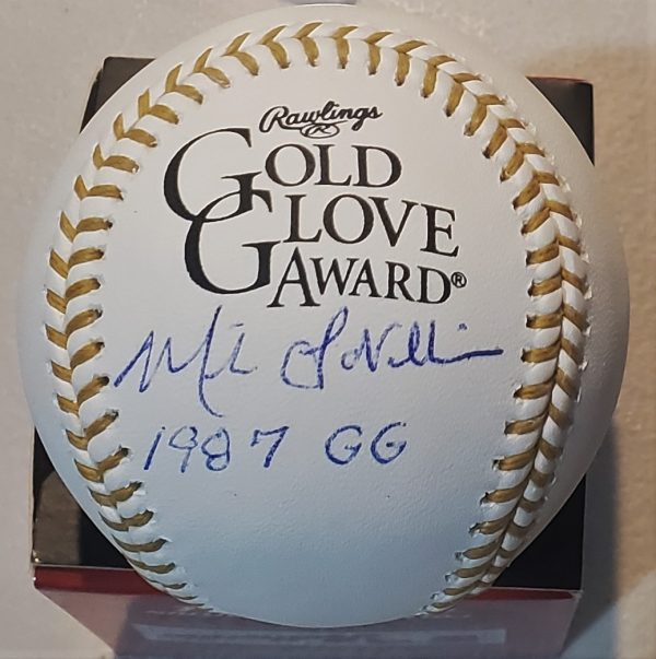 Autographed MIKE LAVALLIERE Official Gold Glove Major League Baseball