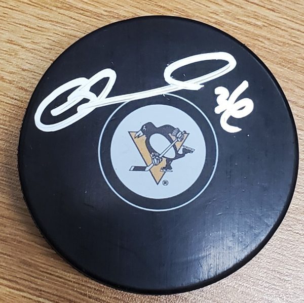 Autographed MATTHEW BARNABY Pittsburgh Penguins Hockey Puck
