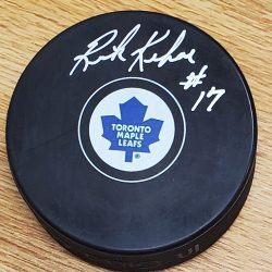 Autographed RICK KEHOE Toronto Maple Leafs Hockey Puck