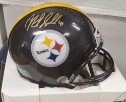 Autographed ROBERT SPILLANE Pittsburgh Steelers Mini Helmet