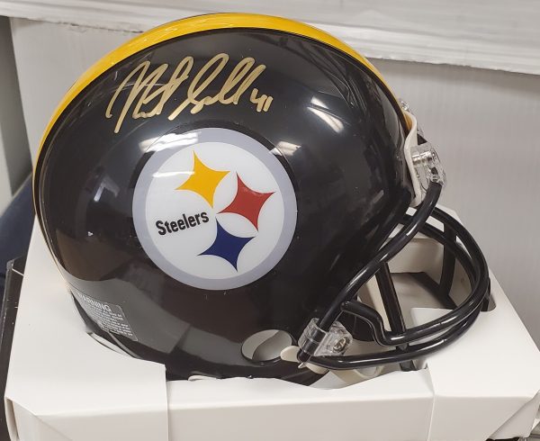Autographed ROBERT SPILLANE Pittsburgh Steelers Mini Helmet