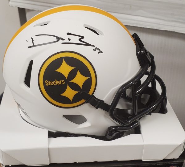 Autographed DEVIN BUSH Pittsburgh Steelers Lunar Eclipse Mini Helmet with COA
