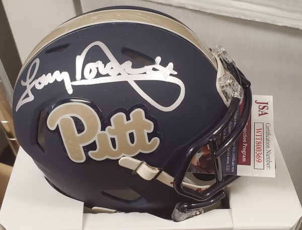 Autographed TONY DORSETT Pitt Panthers Mini Helmet with JSA COA