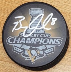 Autographed BRIAN DUMOULIN Pittsburgh Penguins 2017 Stanley Cup Hockey Puck