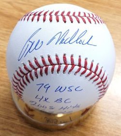 Autographed BILL MADLOCK Stat Ball Official Major League Baseball