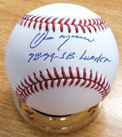 Autographed OMAR MORENO 78, 79 SB Leader Official Major League Baseball