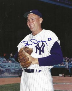 AUTOGRAPHED BUD DALEY 8X10 NEW YORK YANKEES photo