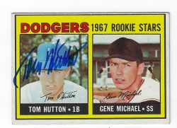 Autographed TOM HUTTON 1967 Topps Card