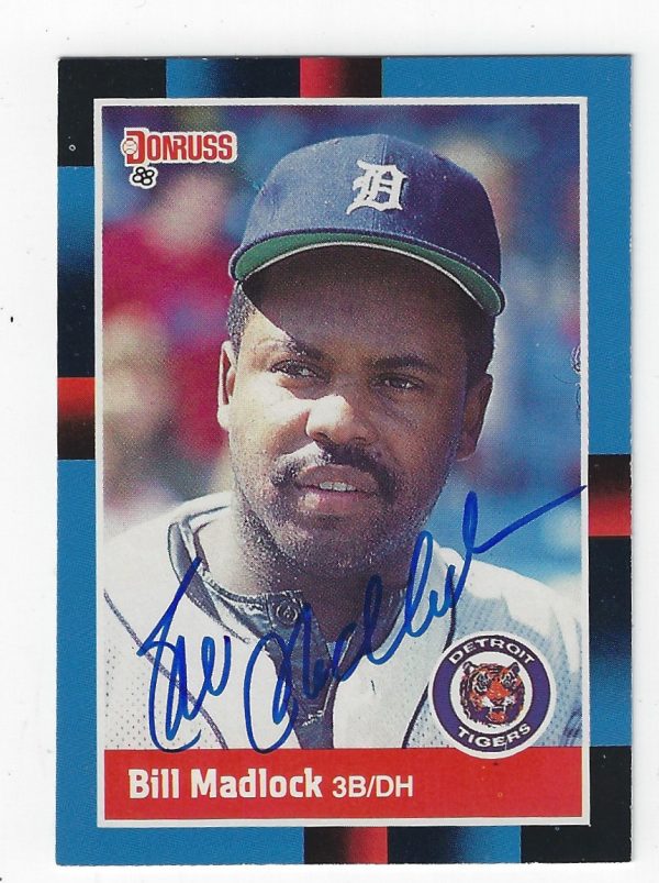 Autographed BILL MADLOCK 1988 Donruss Card