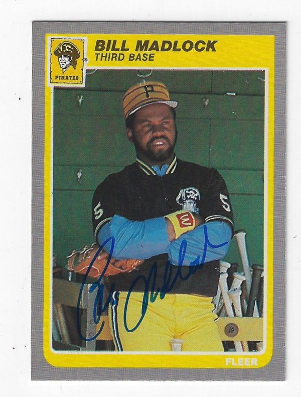 Autographed BILL MADLOCK 1985 FLEER Card