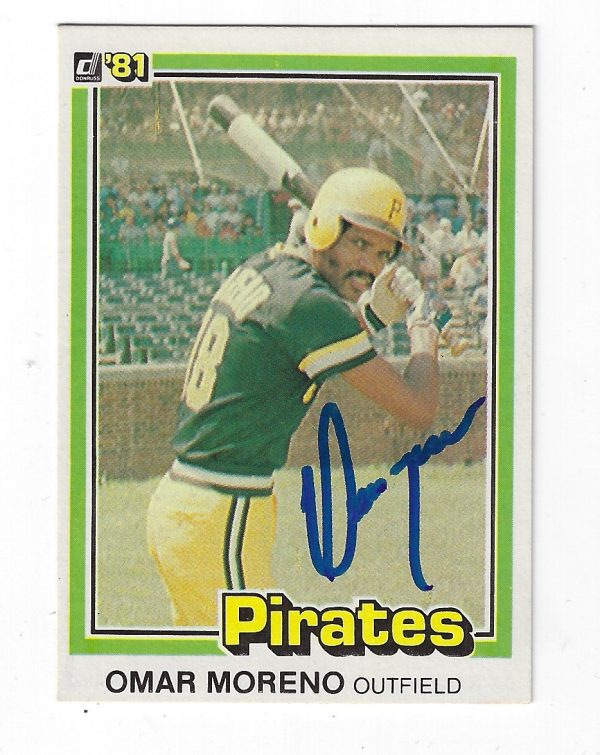 Autographed OMAR MORENO 1981 Donruss Card