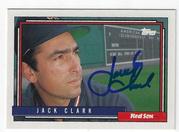 Autographed JACK CLARK 1992 Topps Card