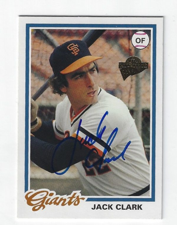 Autographed JACK CLARK 2003 Topps All Time Fan Favorites Card