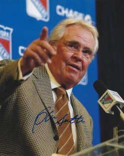 Autographed GLEN SATHER New York Rangers 8x10 photo