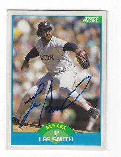 LEE SMITH Autographed Boston Red Sox 1989 Score Card