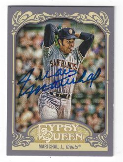 Autographed JUAN MARICHAL 2012 Gypsy Queen Card