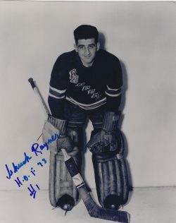 Autographed CHUCK RAYNER 8x10 New York Rangers Photo